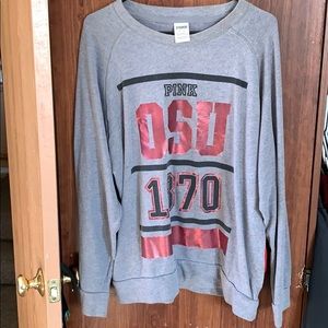 PINK OSU crew neck with pockets